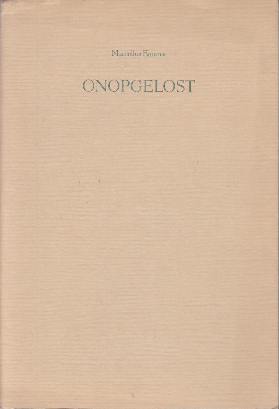 Emants, Marcellus - Onopgelost.