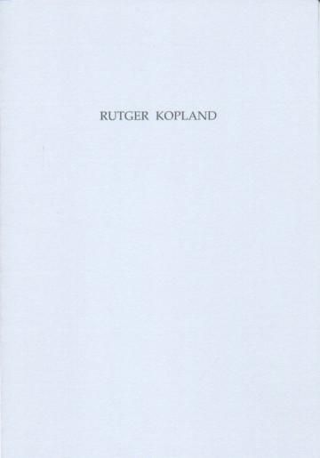 Kopland, Rutger - Pozie / Poetry.