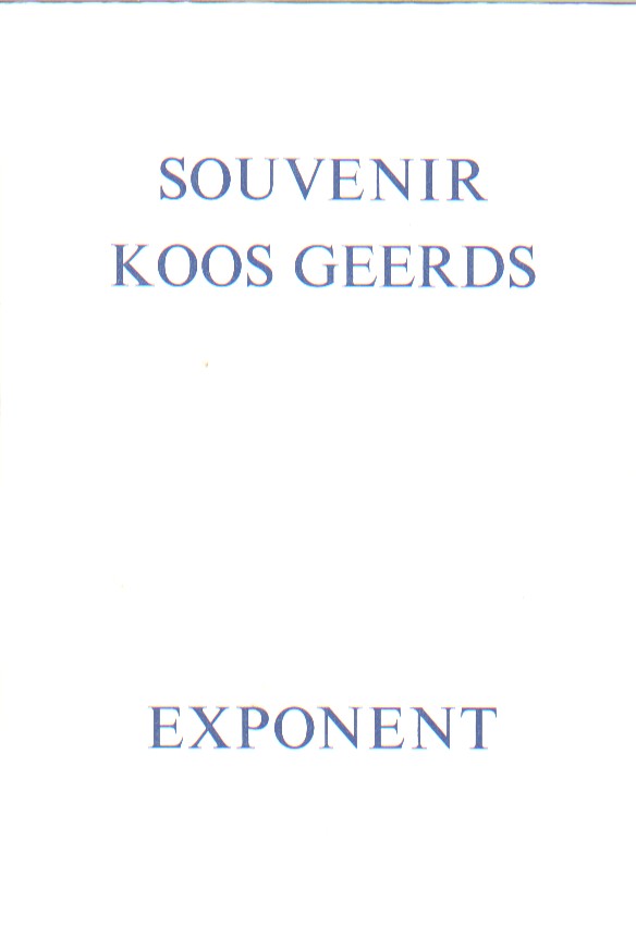 Geerds, Koos - Souvenir.