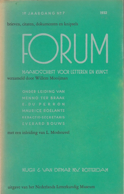 Mooijman, Willem - Forum. Brieven, citaten, dokumenten en knipsels.