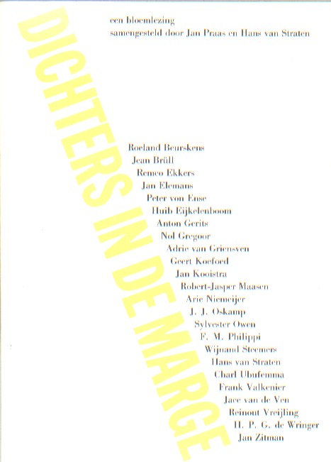 Praas & Hans van Straten (samenstelling), Jan - Dichters in de marge.