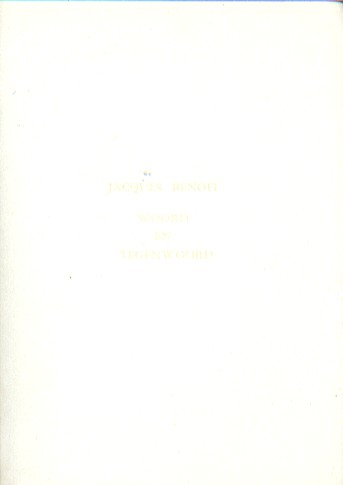 Benoit, Jacques - Woord en tegenwoord. Verzen.