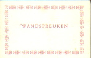 Alberdingk Thijm, J.A. - Wandspreuken voor de restauraties en drankwinkels der Fancy Fair van de Vakantie Kolonies.