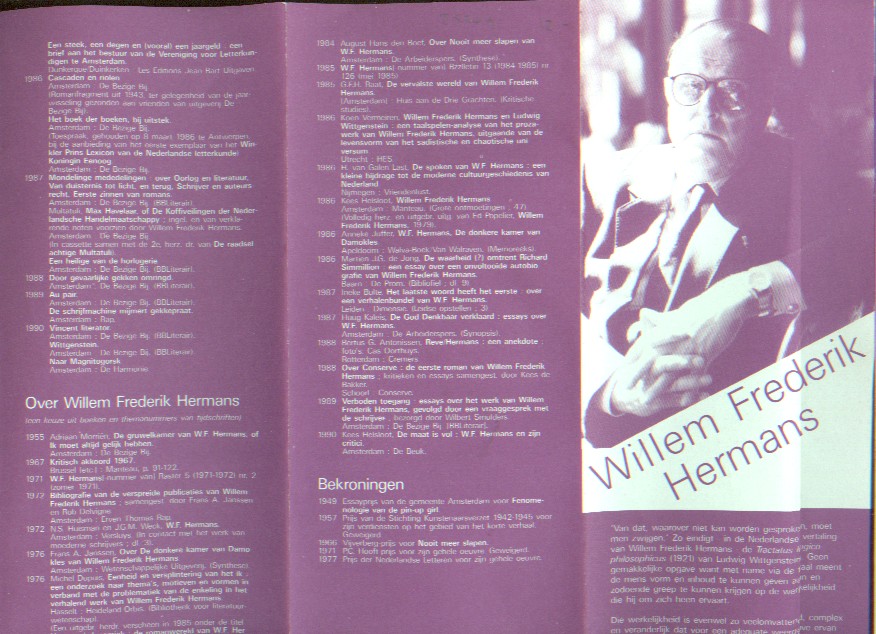 Gool, Jef van - Folder over Willem Frederik Hermans.