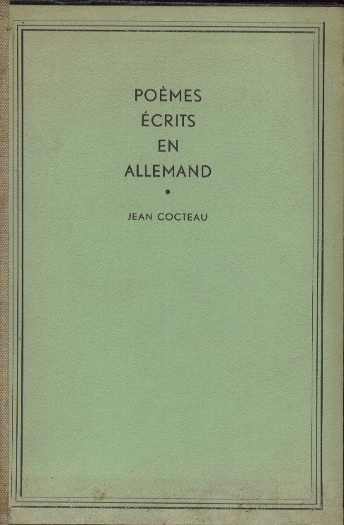 Cocteau, Jean - Pomes crit en Allemande.