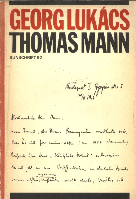 Lukcs, Georg - Thomas Mann.