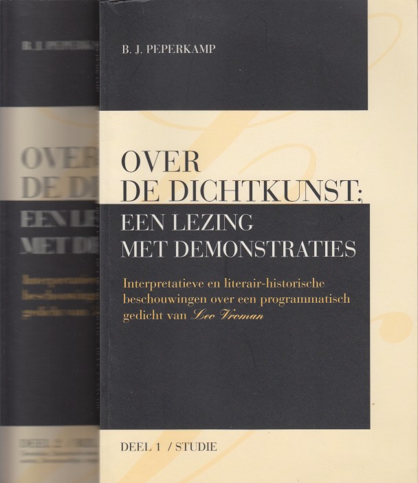Peperkamp, B.J. - Over de dichtkunst. Een lezing met demonstraties.