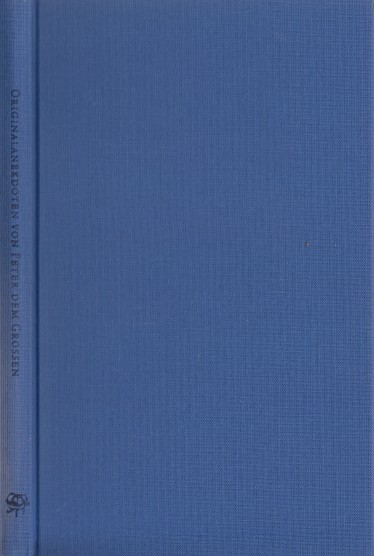 Sthlin, Jakob von - Originalanekdoten von Peter dem Grossen.