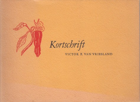 Vriesland, Victor E. van - Kortschrift.