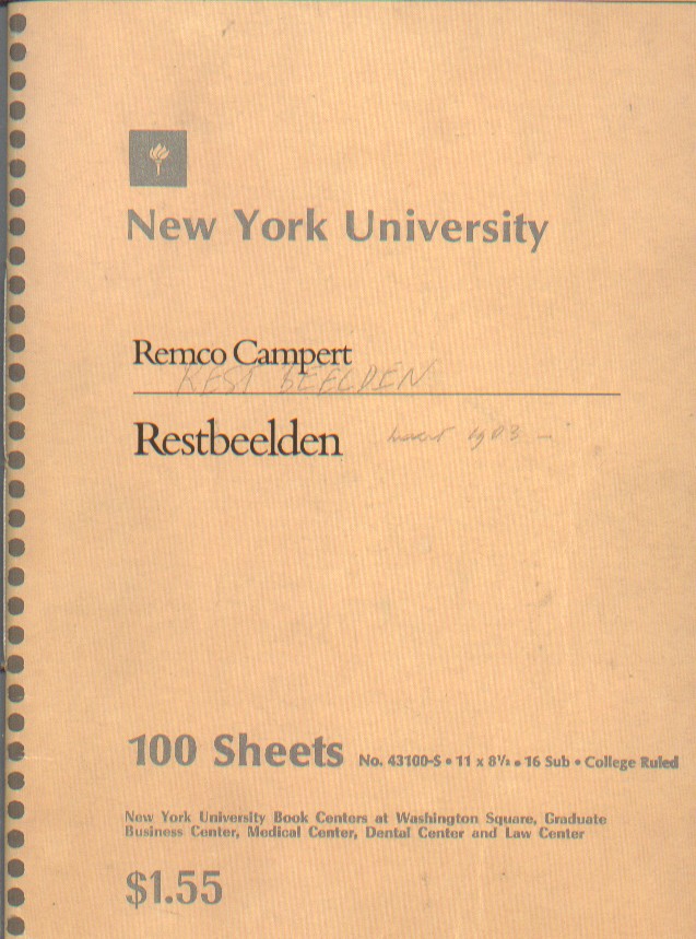 Campert, Remco - Restbeelden. Notities van een Izegrim.