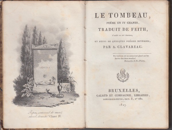 Feith, Rhijnvis - Le tombeau, pome en IV chants. Franse vertaling van Het Graf.