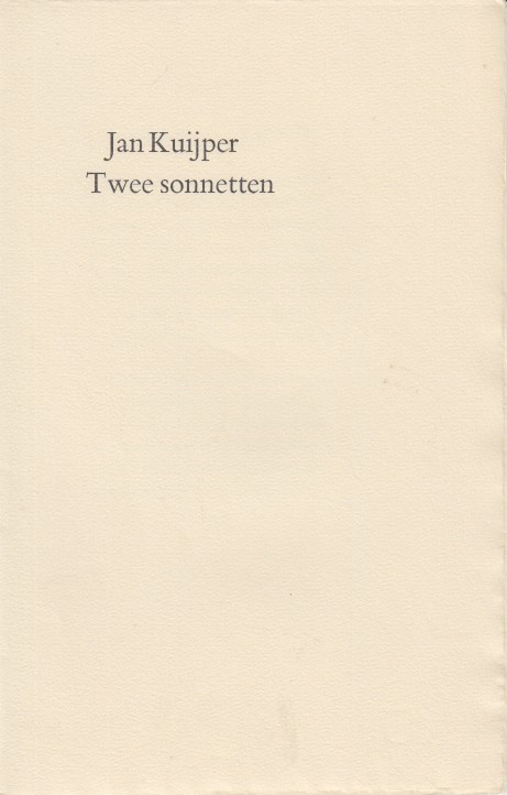 Kuijper, Jan - Twee sonnetten.