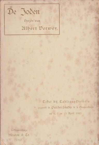 Verwey, Albert - De Joden. Verzen.