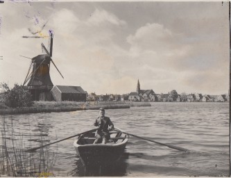 Bruijn, Cor - Foto in roeiboot.