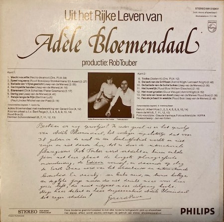 Bloemendaal, Adle - LP - Uit het rijke leven van Adle Bloemendaal.