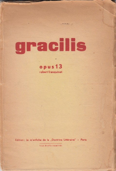 Franquinet, Robert - Gracilis. Opus 13.