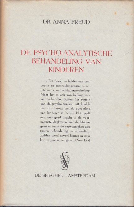 Freud, Anna - De psycho-analytische behandeling van kinderen.