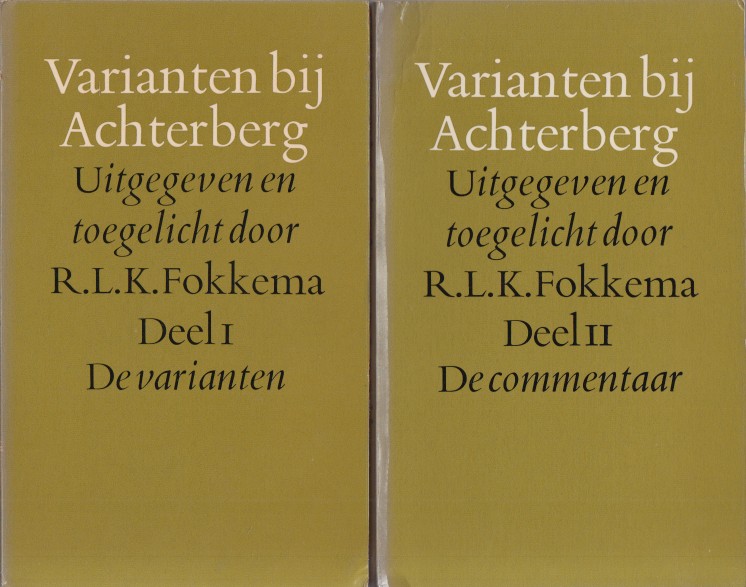 Fokkema, R.L.K. - Varianten bij Achterberg.