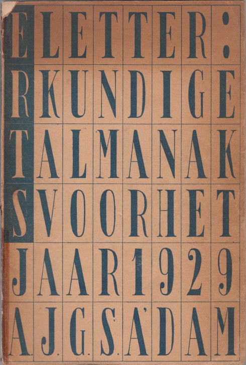 Rietveld (omslagontwerp), Gerrit - Erts, letterkundige almanak 1929.