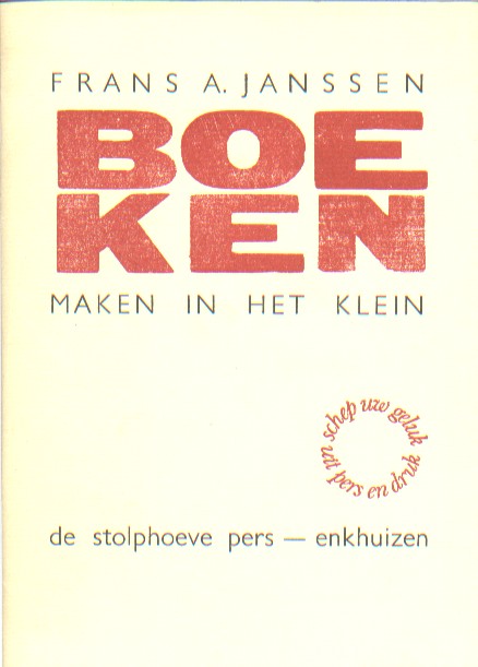 Janssen, Frans A. - Boeken maken in het klein.