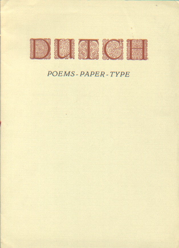 Achterberg, Gerrit - Dutch poems - paper - type.