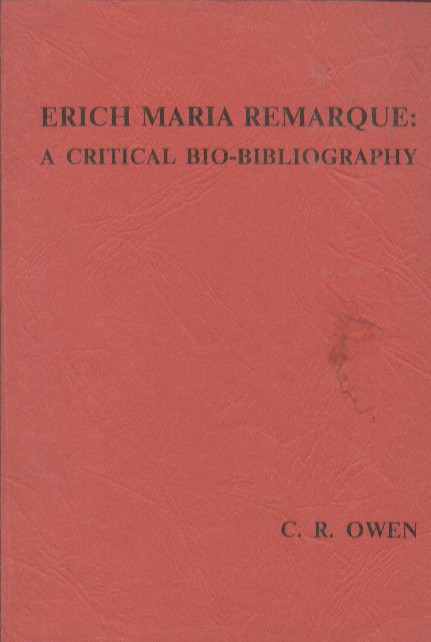 Owen, C.R. - A critical bio-bibliography.