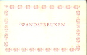 Alberdingk Thijm, J.A. - Wandspreuken voor de restauraties en drankwinkels der Fancy Fair van de Vakantie Kolonies.