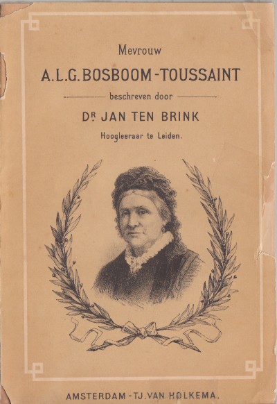 Brink, Jan ten - Mevrouw A.L.G. Bosboom-Toussaint.