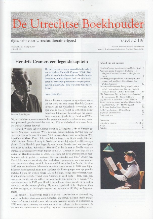Bokhove & Hans Heesen (red.), Niels - De Utrechtse Boekhouder, tijdschrift voor Utrechts literair erfgoed. Nr.18.