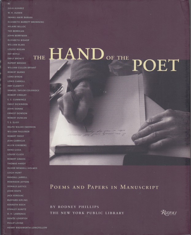 PHILLIPS, RODNEY - The Hand of the Poet. Poems and Papers in Manuscript.