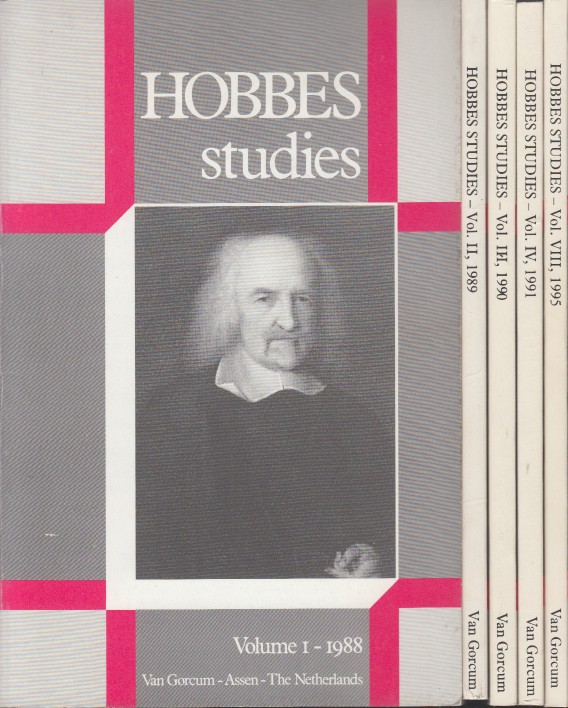 Hobbes, Thomas - Hobbes Studies vol I-IV (1988-1991) and vol VIII (1995).