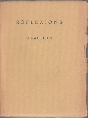 Paulhan, F. - Rflexions.